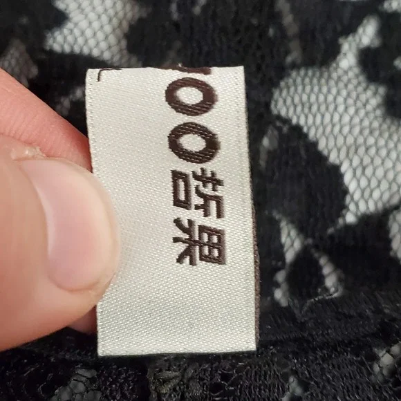 Zeagoo Women Lace Fairy Grunge Open Front Top Size XS Black Gothic Dark Romantic - Picture 5 of 10